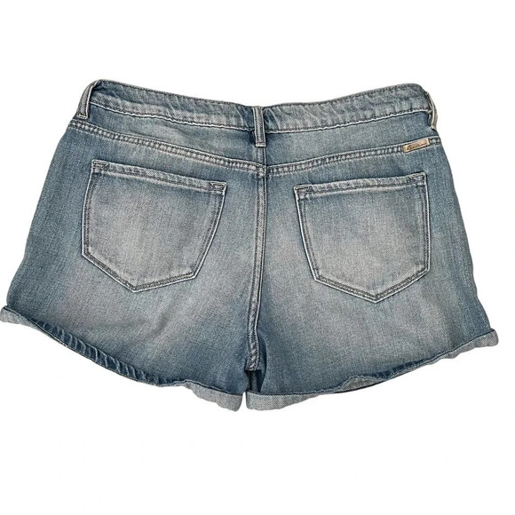 KanCan Acid Wash Denim Distressed Shorts Size Large - Picture 2 of 9